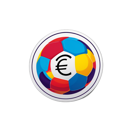 Euro 2025 Jalkapallon Logo ja Värikkäät Pallot