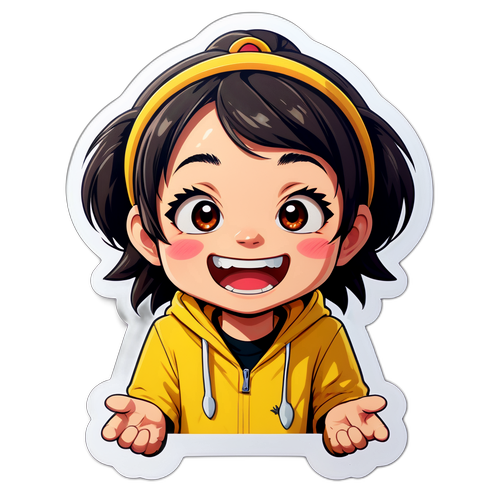 岩崎う大にインスパイアされたおもしろおかしい表情のキャラクター