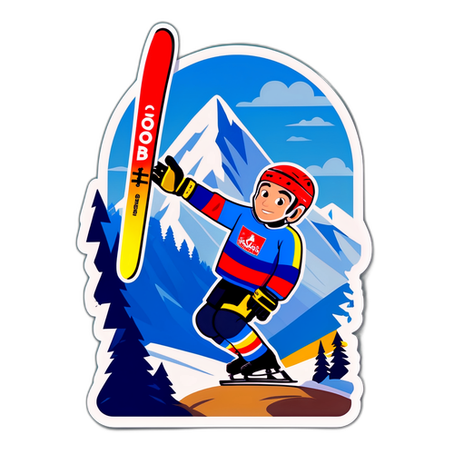 Adesivo do Jogador Lucas Pinheiro Braathen em Posição de Gol