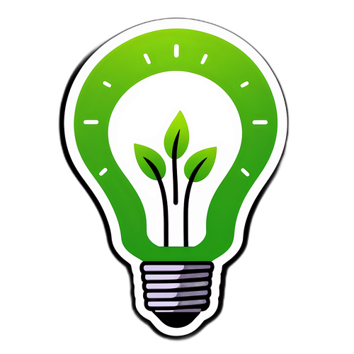 A adesivo de lâmpada ecológica