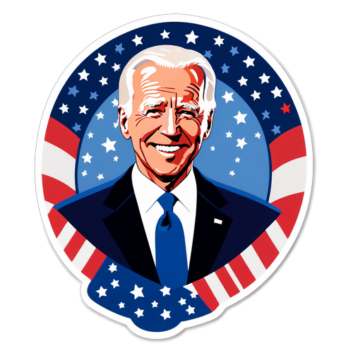 Præsidentiel klistermærke med Joe Biden