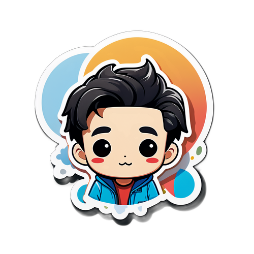 김빈우의 스타일리시한 패션 캐릭터 스티커