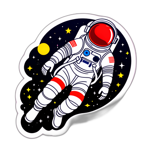 宇航员太空主题贴纸