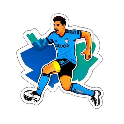 Adesivo di Guido Rodriguez che celebra un gol