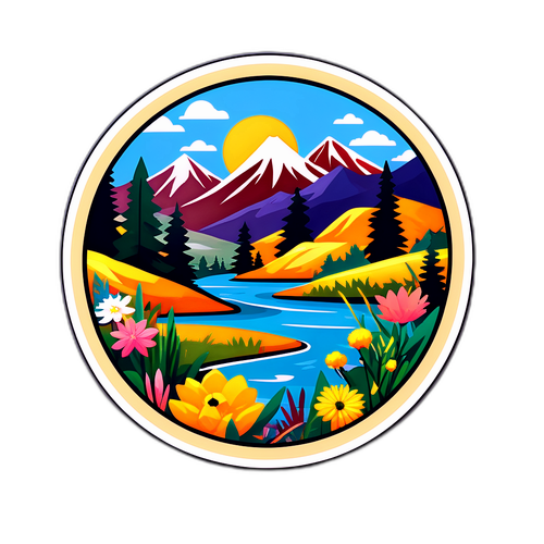 Sticker de la Naturaleza de Solana Sierra