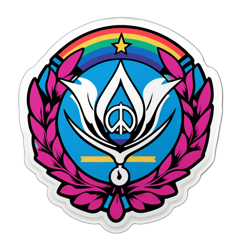Sticker המייצגת את חזון גדי איזנקוט לשלום