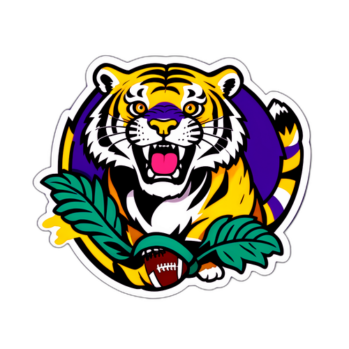 Vibrant LSU Tiger Sticker