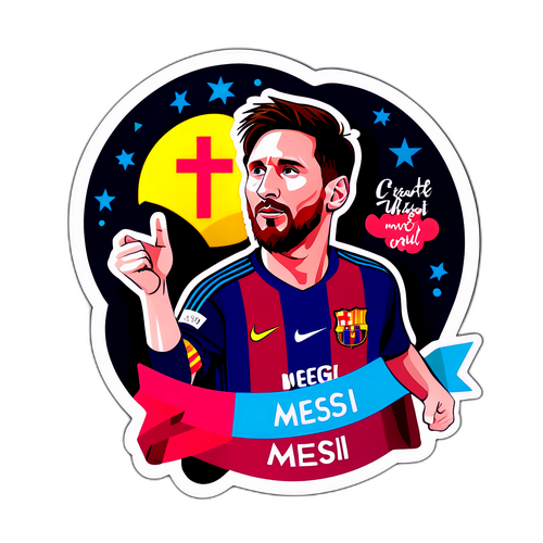 Motivasyonel Messi Sticker