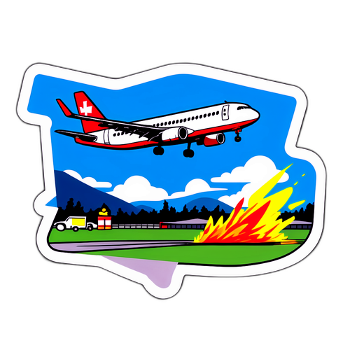 Notlandung eines Flugzeugs am Flughafen Graz