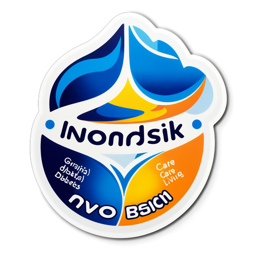 Vibrant sticker design for Novo Nordisk