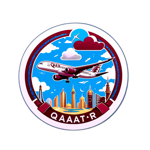 Stiker Bertema Perjalanan Qatar