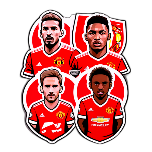 מדבקה של שחקני מנצ'סטר יונייטד