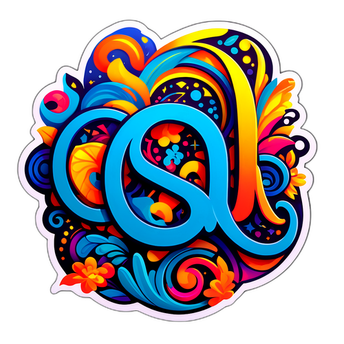 Креативний шрифт для слова 'grok' з абстрактними візерунками