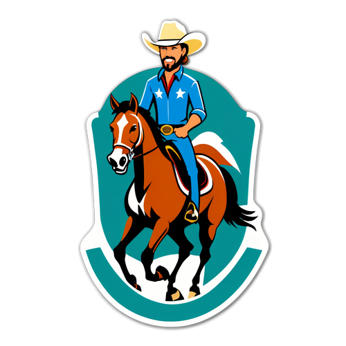 Cartoon Horse Racing Sticker