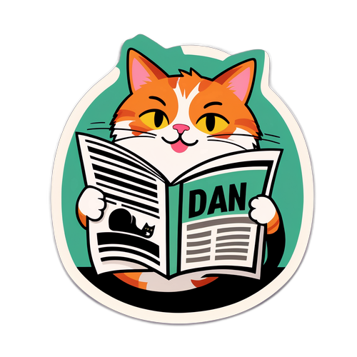 Con mèo đọc báo Dân Trí