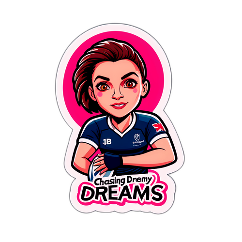 Chasing Dreams Rugby Sticker
