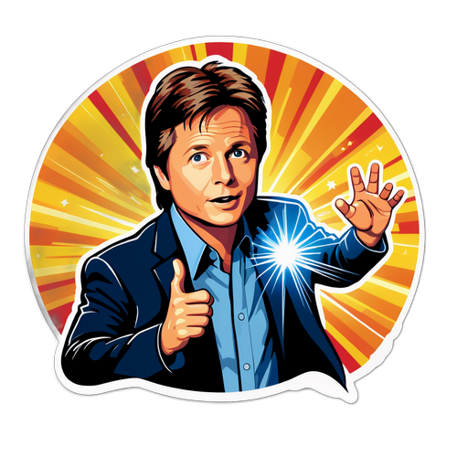 Michael J. Fox op het podium