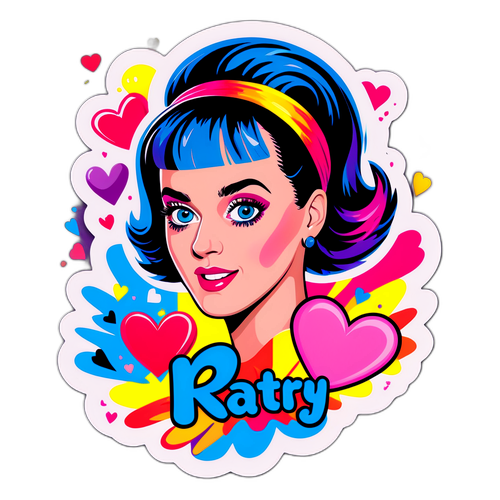 Vibrant Sticker Som Feirer Katy Perry