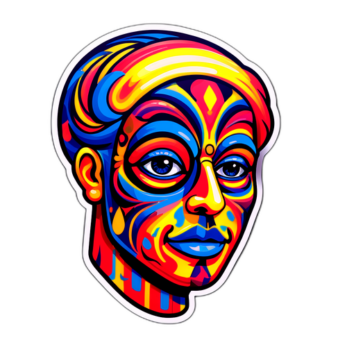 Sticker van Gian van Veen met een artistiek tintje