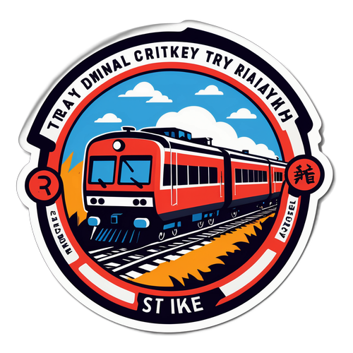 전국 철도 파업을 상징하는 로고 디자인