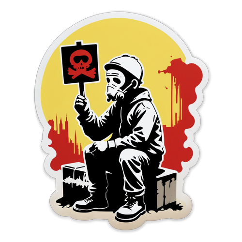 Shocking Banksy-Style Critique: Waarom Deze Sticker de Waarheid Tast!