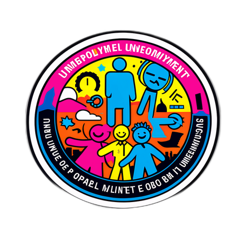 Sticker met een krachtige boodschap over Werkloosheid