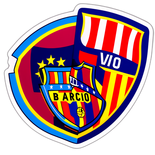 Barcelona vs Atlético Madrid Klistermärke