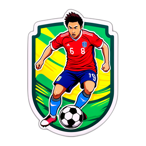 高田たけしのサッカーシーンを表現したダイナミックステッカー