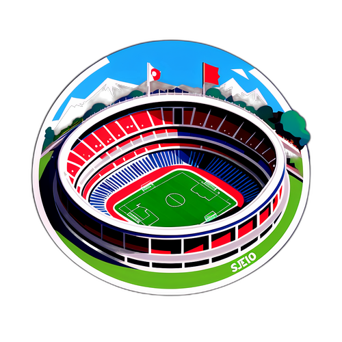 Gyönyörű stadionok poszter a Serie A-ból