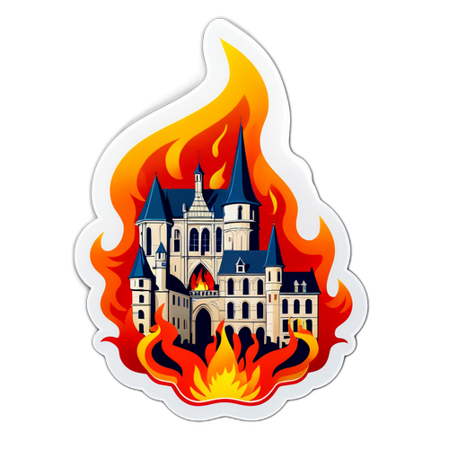 Un autocollant de feu à Vannes