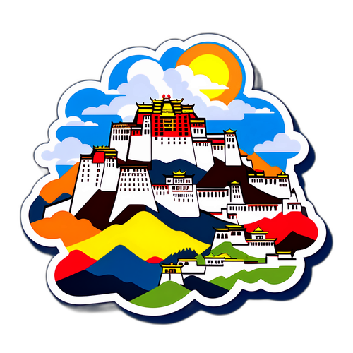A Potala Palota bájos ábrázolása