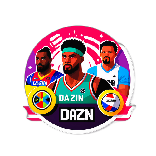 DAZN-tema klistremerke med sportsikoner