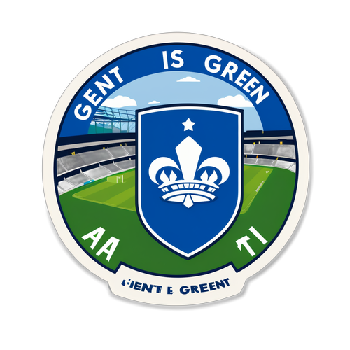 Sticker voor AA Gent: Gent is groen