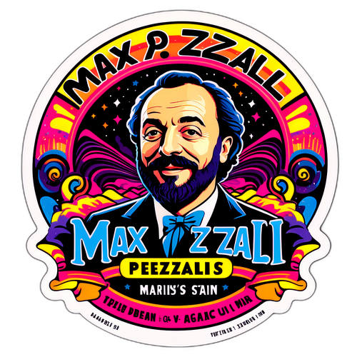 Adesivo Retrò Concertuale di Max Pezzali