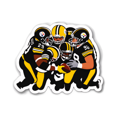 Adesivo dos Steelers em Huddle