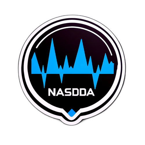Design di un adesivo tematico finanziario con il logo Nasdaq