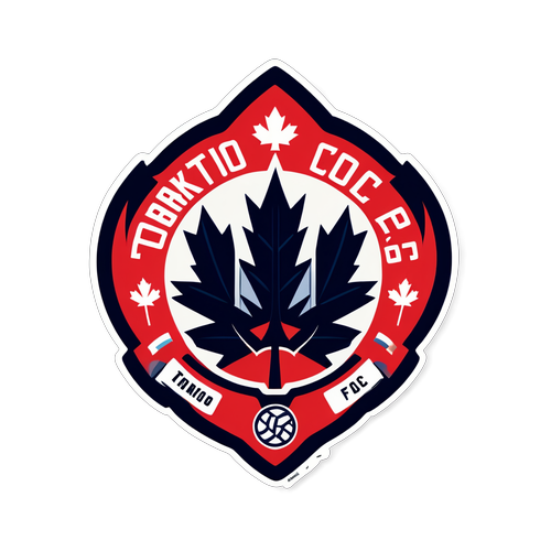 Stiker Gabungan Simbol Budaya dan Logo Toronto FC