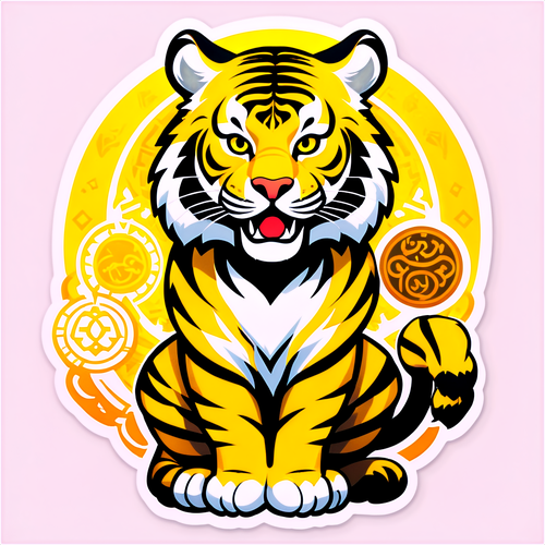 A Raça do Tigre: O Sticker Divertido do Al-Ittihad que Combina Cultura Árabe com Adrenalina!