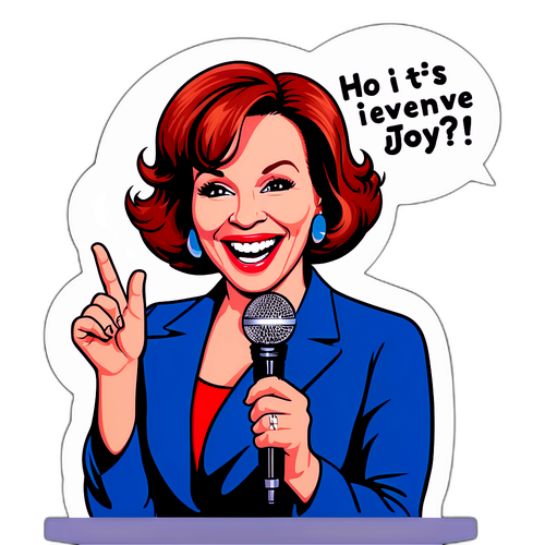 Joy Behar Laughing Microphone Sticker
