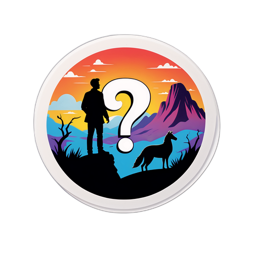 Intriguing Silhouette with Question Mark