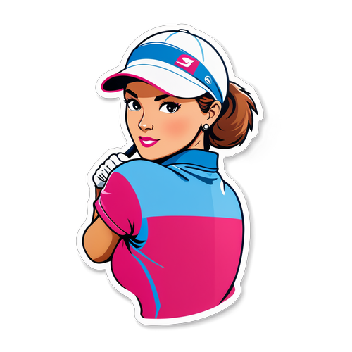 LPGA 事件宣傳貼紙：魅力女性高爾夫球手