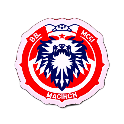 Stiker dengan Logo Bayern Munich Berapi