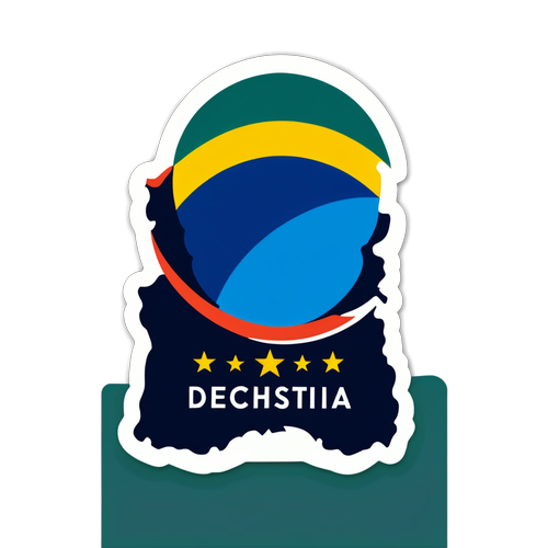 Sticker cu simboluri ale educației în România
