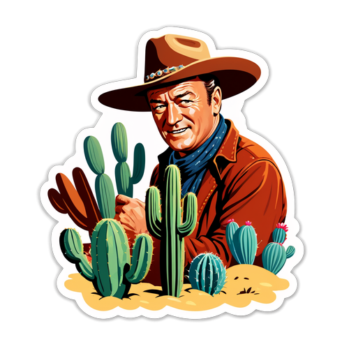 Nostalgian Täyttämä: John Wayne Western-kulttuurin Ikoni Cactusten ja Hattujen Ympäröimänä!