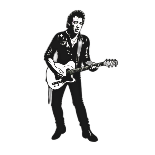 Nostalgisk klistremerke av Bruce Springsteen