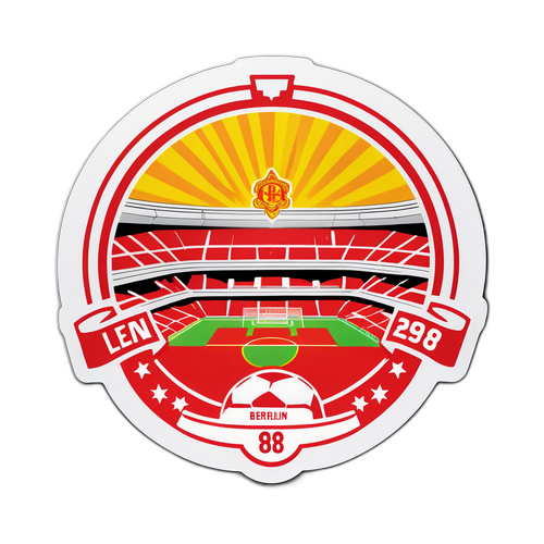 유니온 베를린 홈 게임 분위기를 담은 스티커
