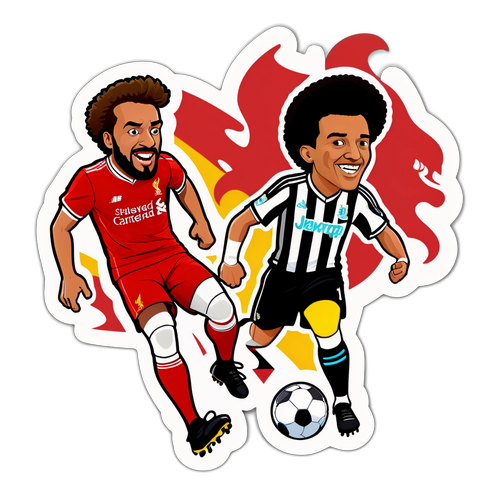 Αστεία αυτοκόλλητα με τους Παίκτες της Λίβερπουλ και της Νιουκάστλ