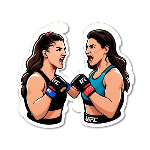 Autocollant captivant pour UFC Fight Night avec Mackenzie Dern et Amanda Ribas