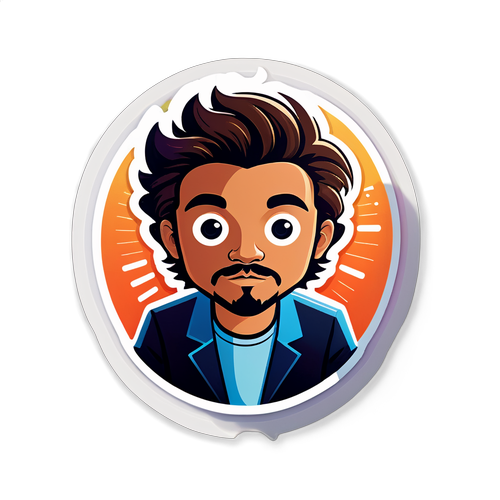 Sticker cu Daniel David și creativitate, reprezentând tendințele viitoare în tehnologie