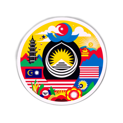 Stiker Merayakan Kepelbagaian Budaya Malaysia
